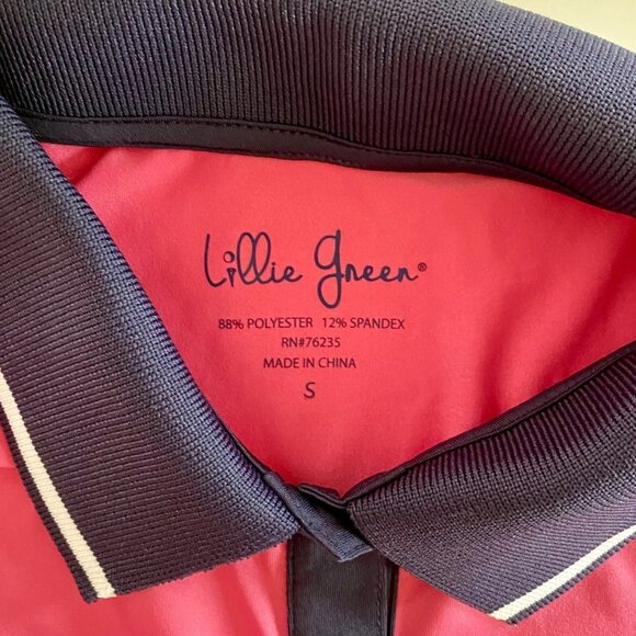 Lillie Green Short Sleeve Pink Polo Shirt Women's Small NEW - Picture 7 of 9